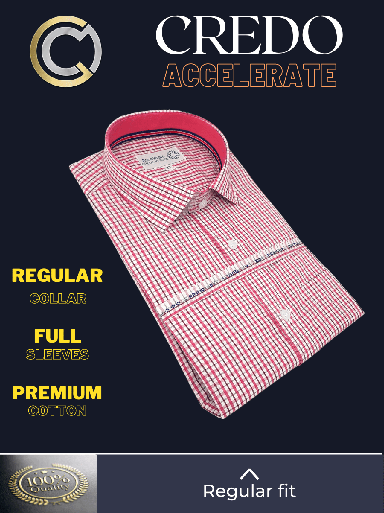 Arvind Fabric Pink Check on White Formal Shirt_2.jpg