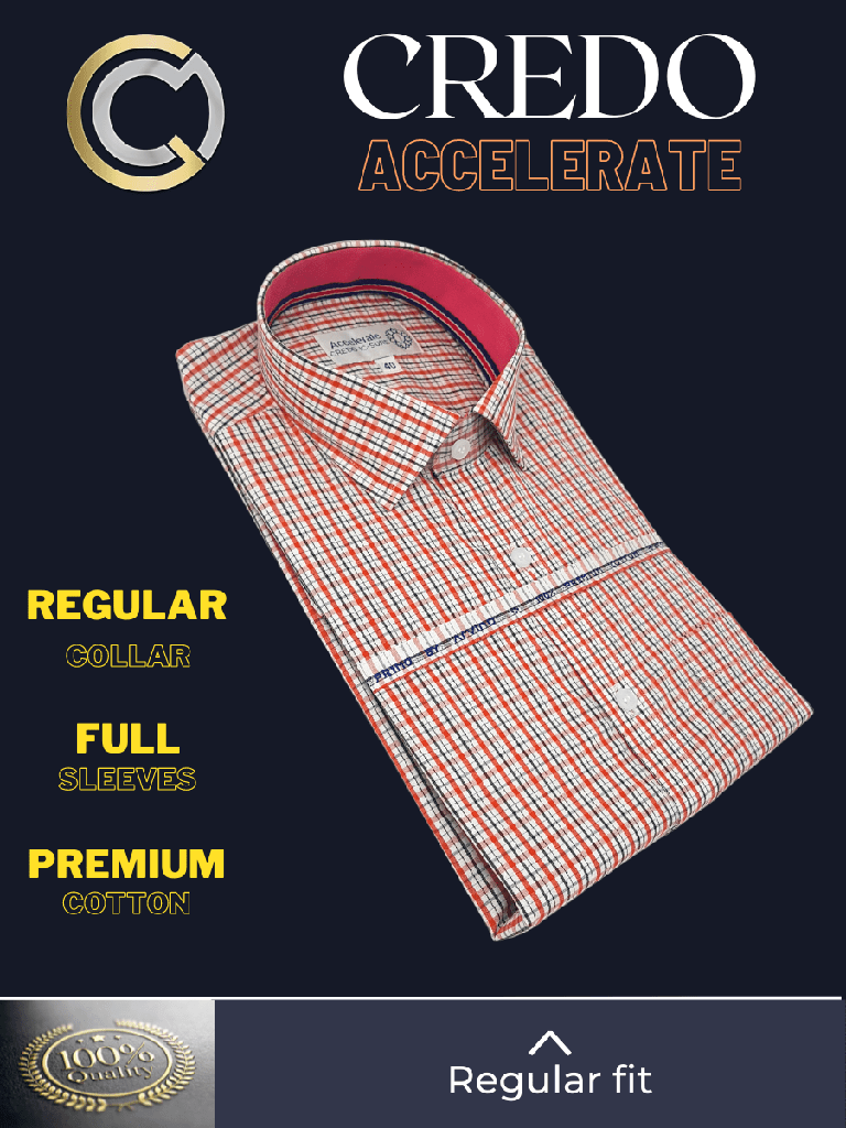 Arvind Fabric Rust Check on White Formal Shirt_2.jpg