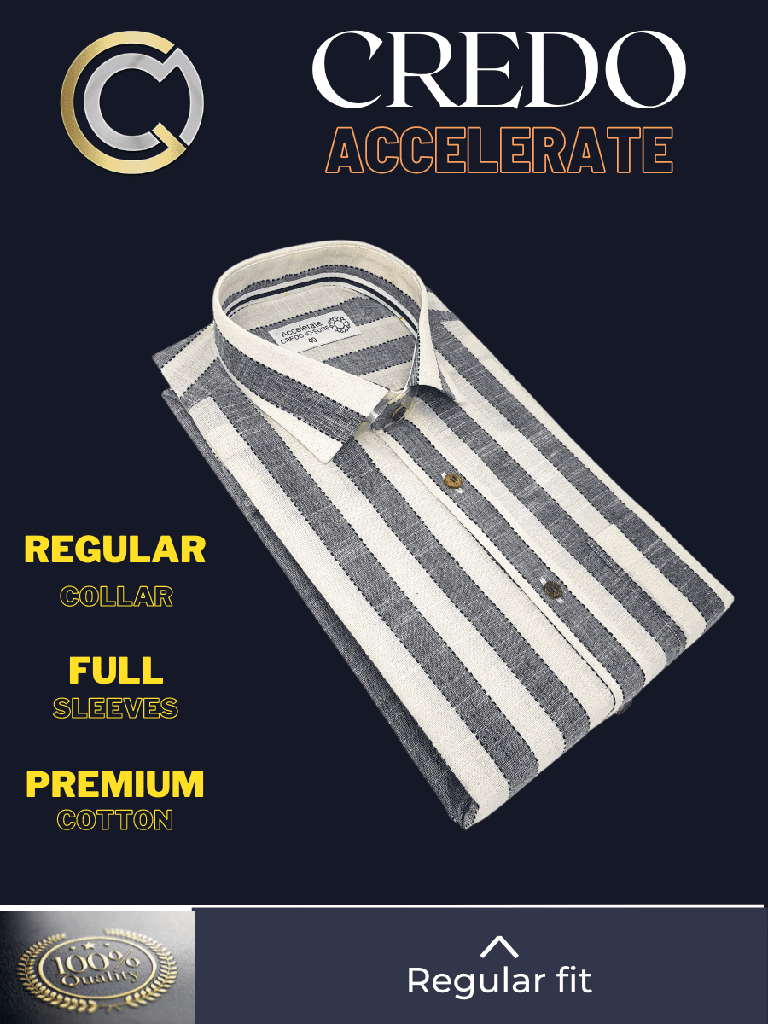 Black &amp; White Stripe Full Sleeve Shirt_2.jpg