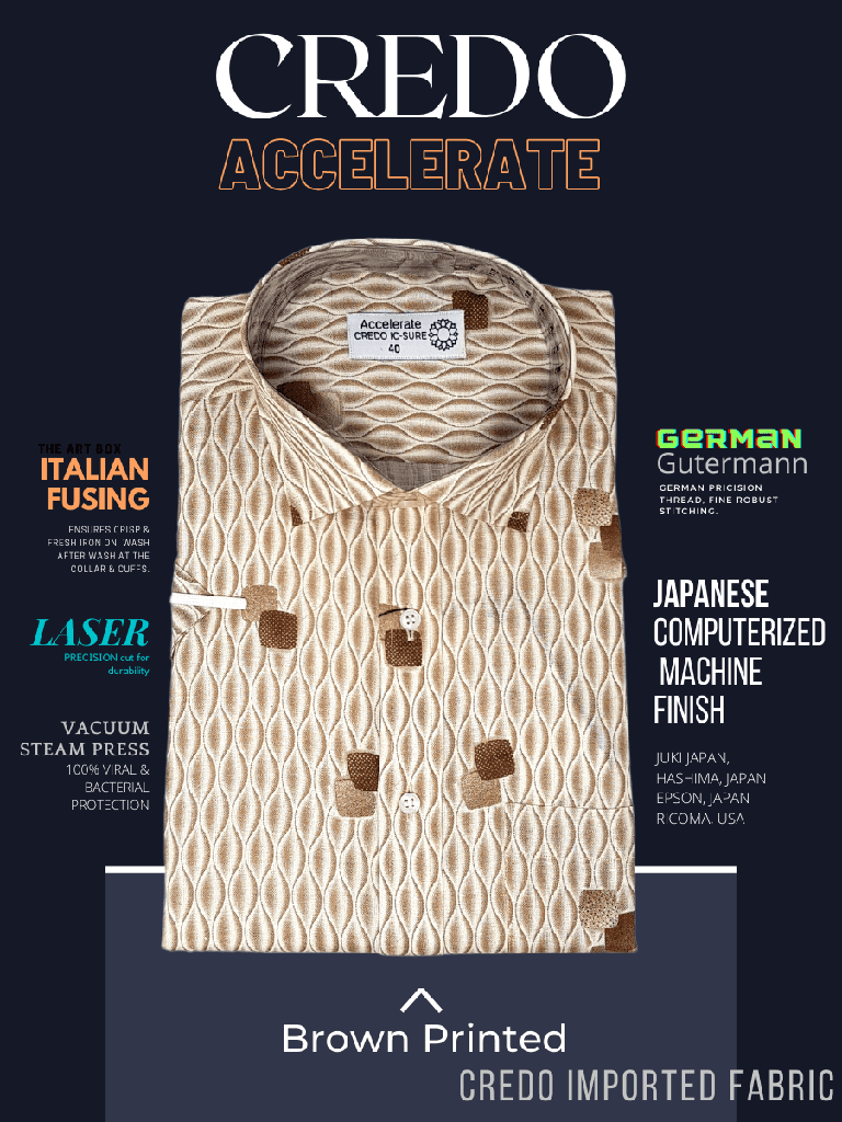 Brown Printed Half Sleeve Casual Shirt(586)_1.jpg