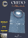 Blue printed half sleeves formal shirt_2.jpg