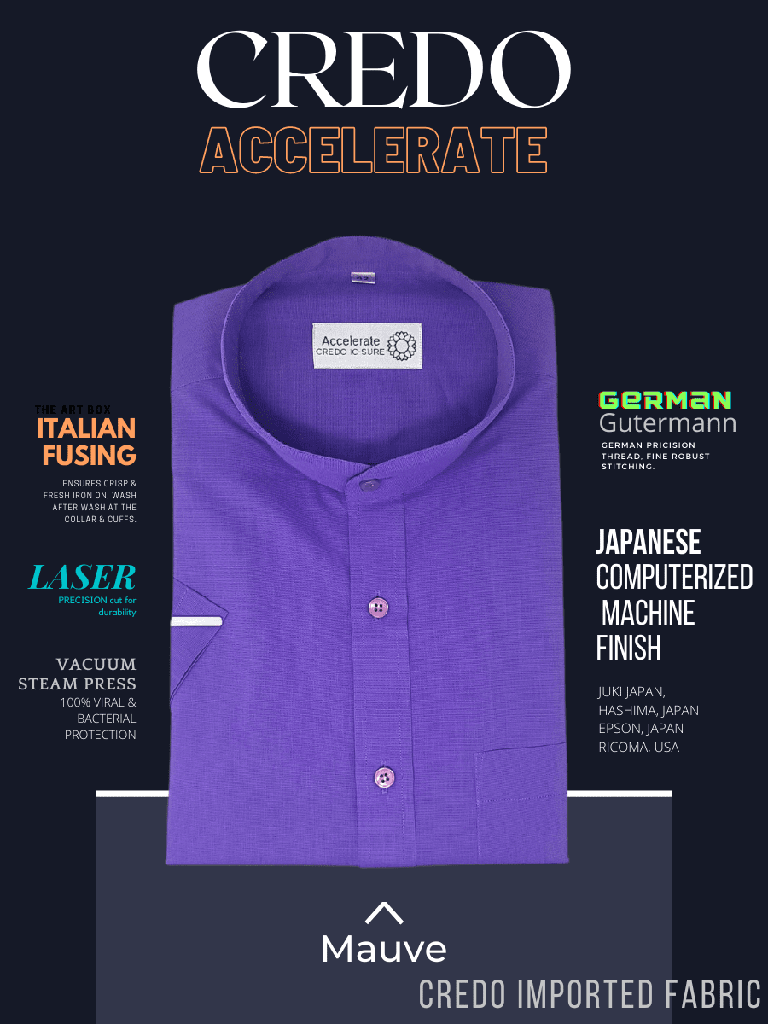 Credo Mauve Half Sleeves Formal Shirt_1.jpg