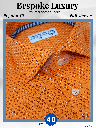 Arvind Fabric Black Floral Print On Orange
