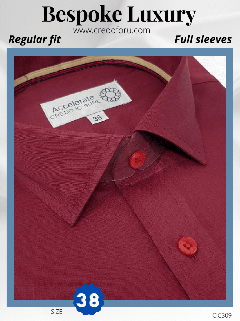 Italian fabric Maroon Formal Shirt