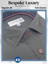 Arvind Dark Grey Stripe Shirt