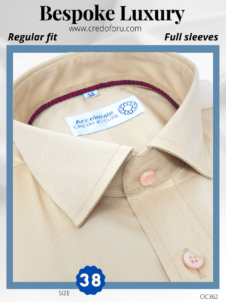 [beige-colour-formal-shirt-38] Beige Colour Formal Shirt