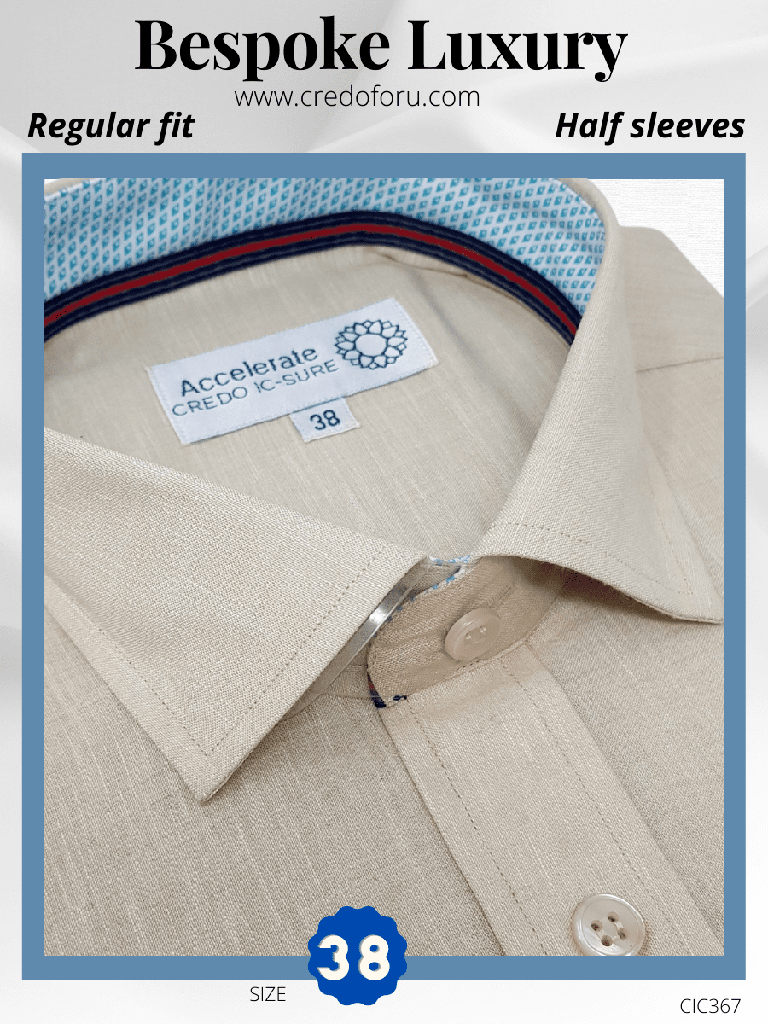 [beige-formal-shirt-38] Beige Formal Shirt