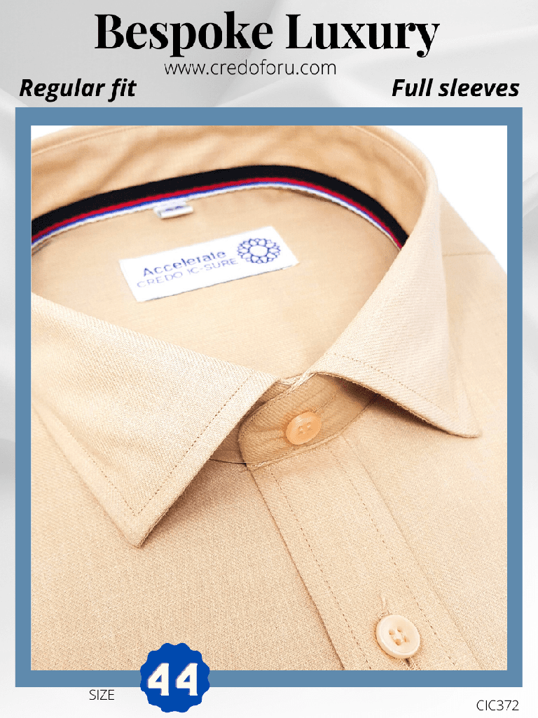 Raymond Fabric Beige Texture Formal Shirt