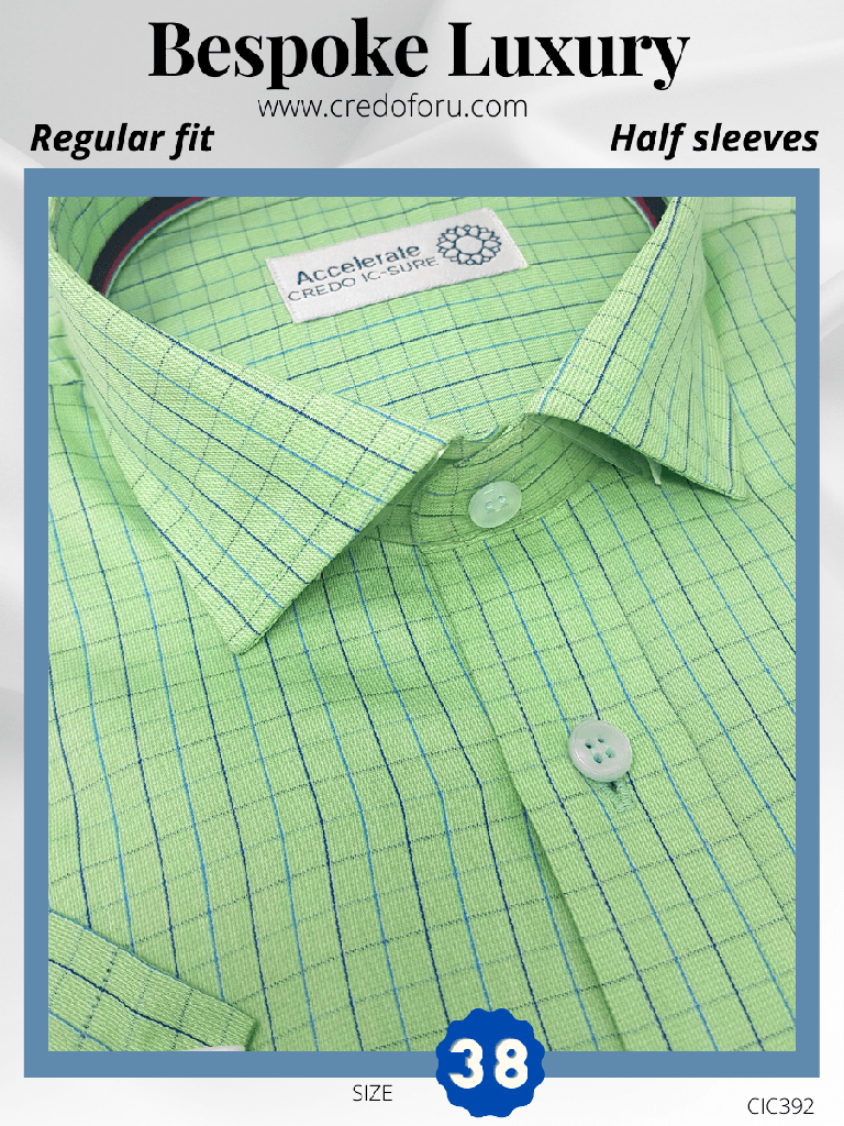 [green-&amp;-blue-check-formal-shirt-38] Green &amp; Blue Check Formal Shirt