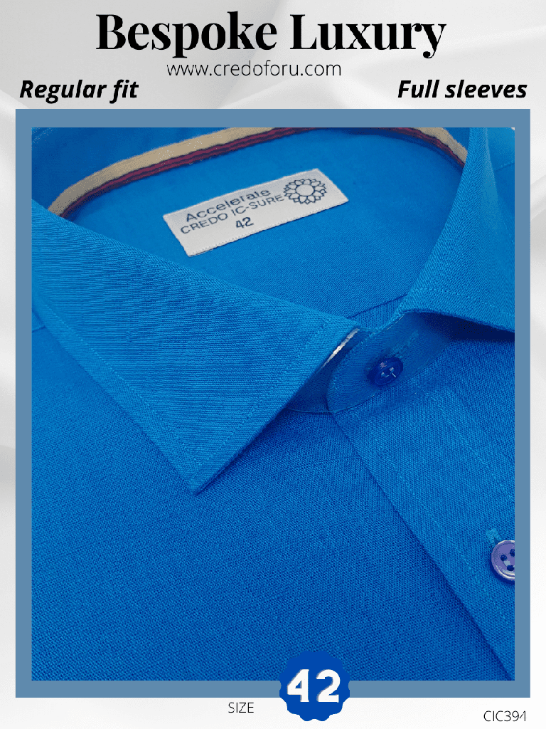 Teal Blue Formal Shirt