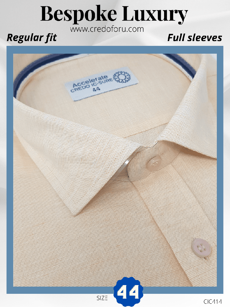 Beige Texture Full Sleeve Shirts