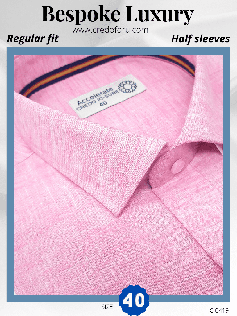 Pink Texture Full Sleeve Shirts