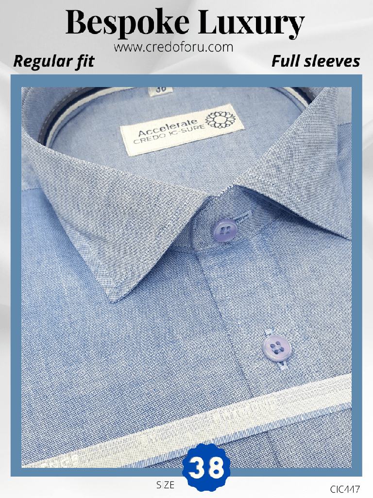 Raymond Light Blue Texture Formal Shirt(447)