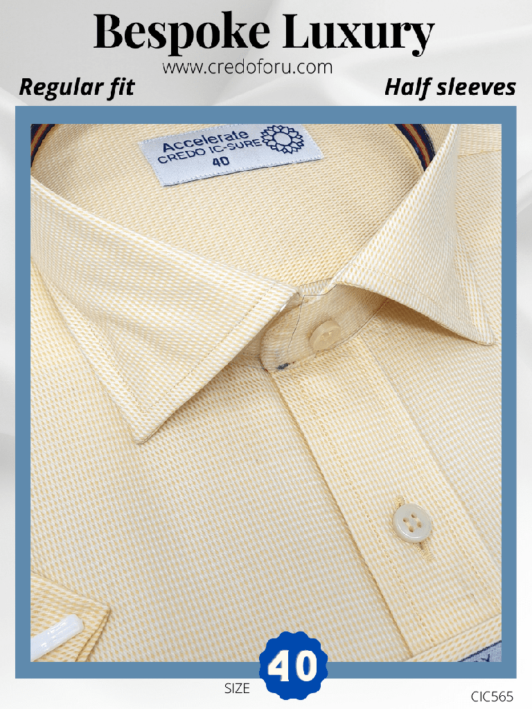 [light-peach-texture-formal-shirt-42] Light Peach Texture Formal Shirt