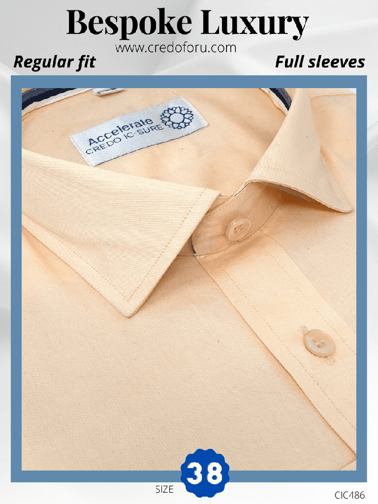 [italian-fabric-light-peach-formal-shirt-38] Italian Fabric Light Peach Formal Shirt