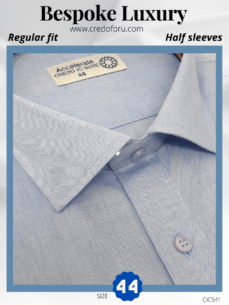 Raymond Fabric Sky Blue Texture Formal Shirt