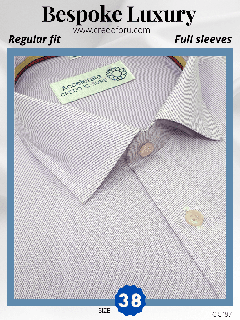 Purple Stripe Full Sleeve Formal Shirt