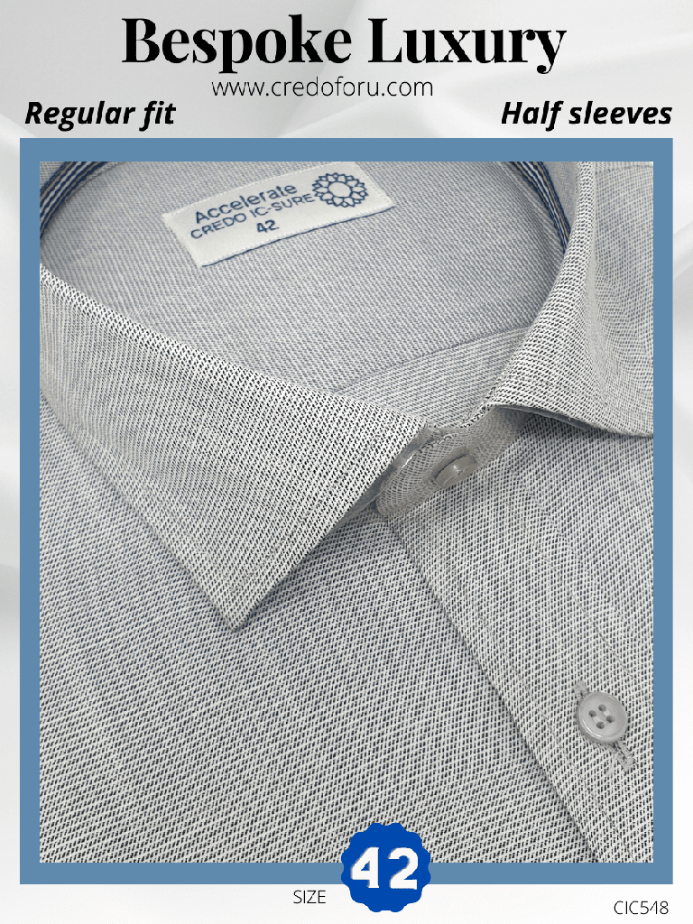 Raymond Fabric Black & White Texture Formal Shirt(548)