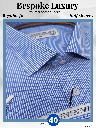 White Blue Striped Half sleeves shirt(636)