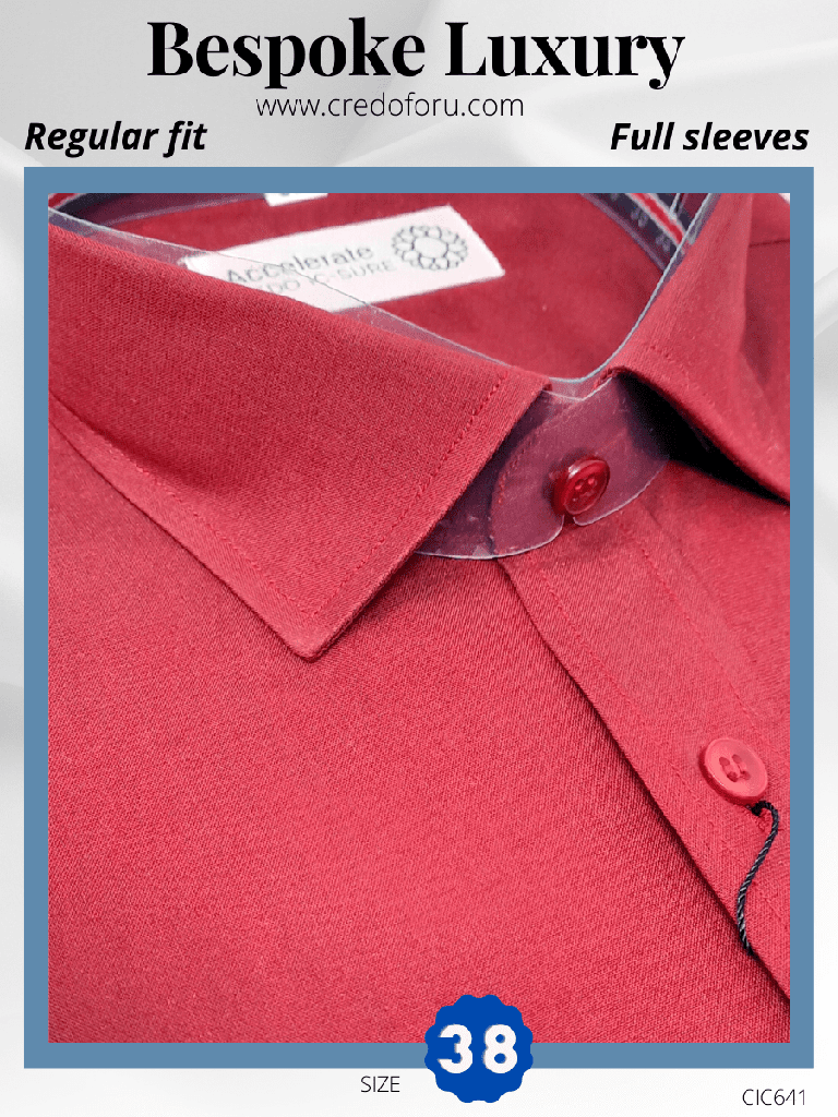 Credo Imported Maroon Full Sleeve Shirt(641)