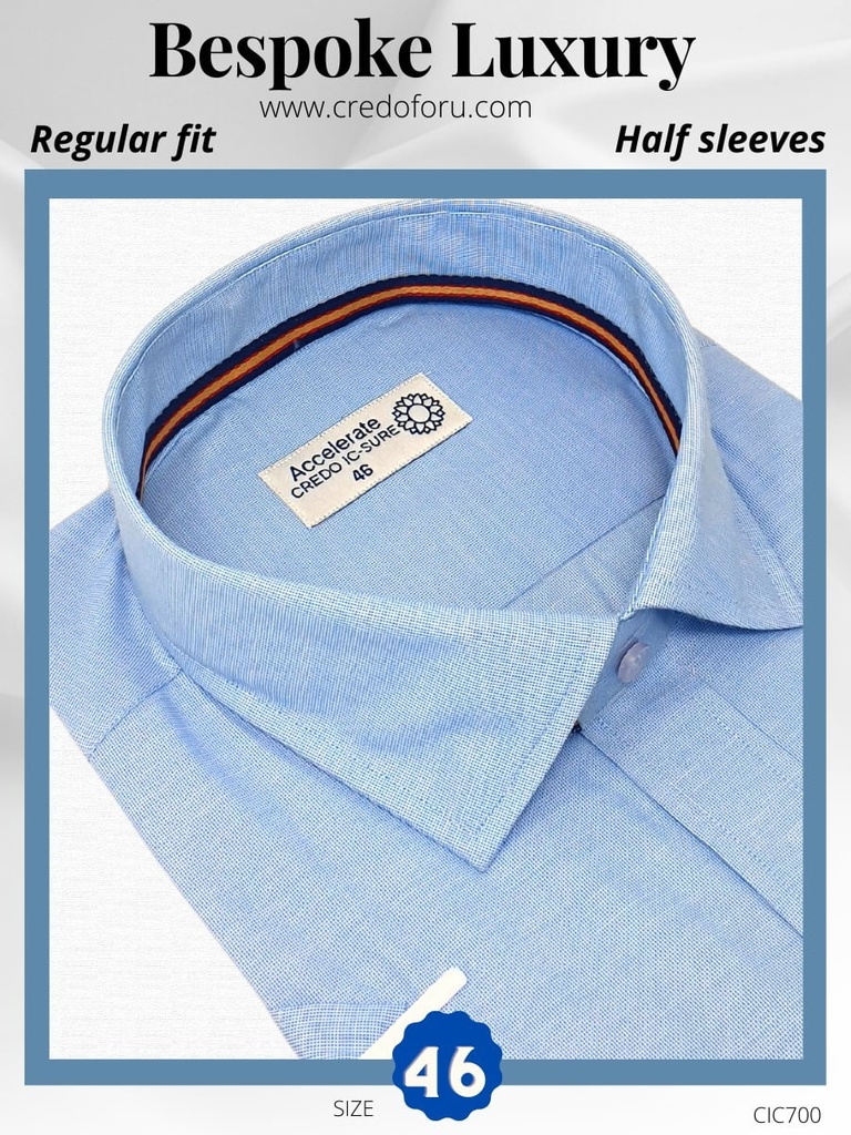 CREDO Imported sky blue half Sleeve Shirt(700)A
