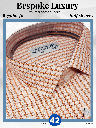 Raymond Fabric Orange And Maroon Check Half Sleeve Shirt(598)