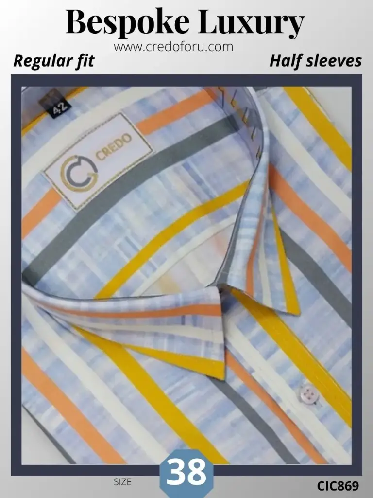Light Multicoloured Stripe Shirt(869)