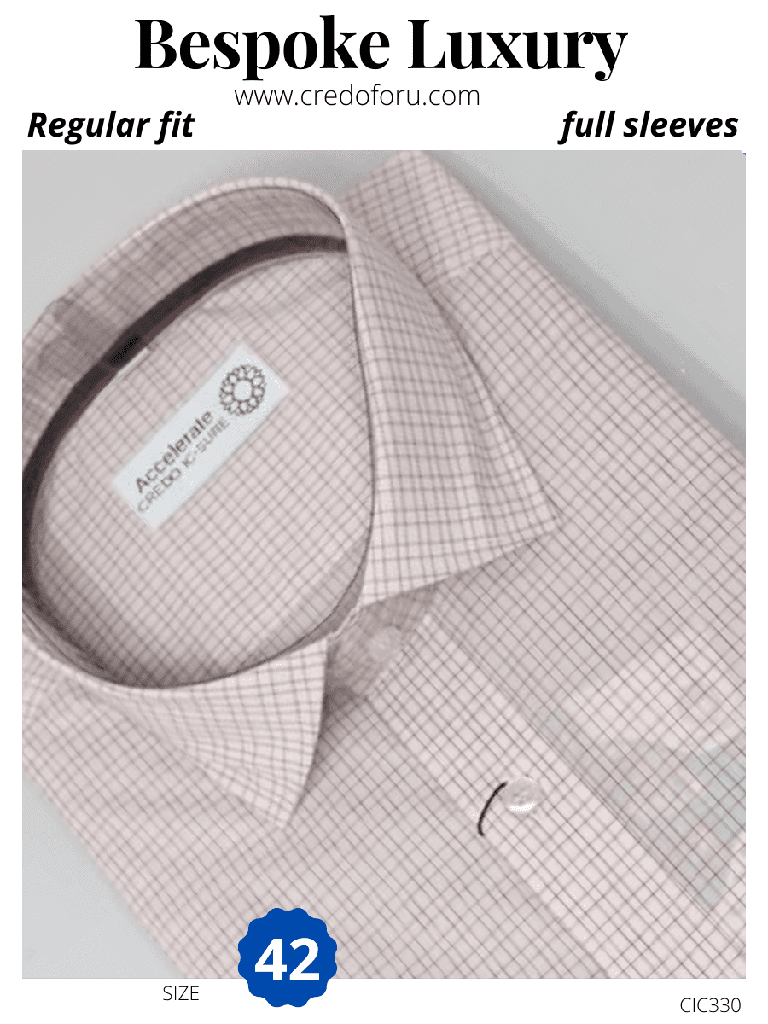 Black checked full sleeves formal shirt
