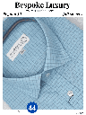 sky ,black checked full sleeves formal shirt