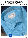 Men sky colour with small black checked half sleeves shirt