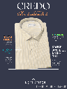 yellow and gray striped half sleeves shirt