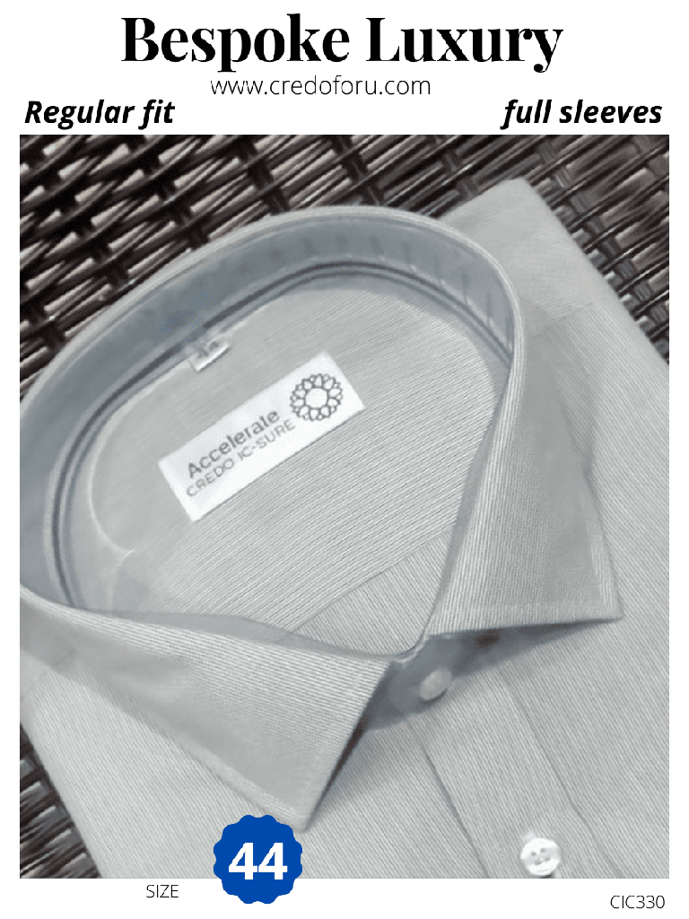 Men light grey full sleeves formal shirt