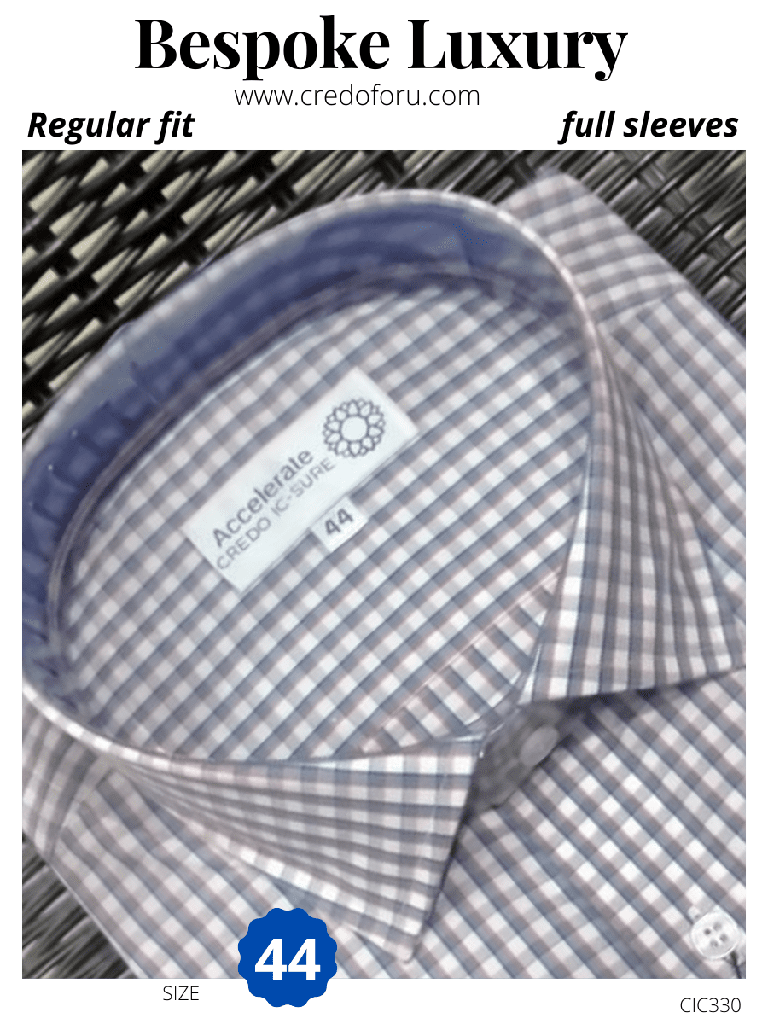 Men checked full sleeves formal shirt