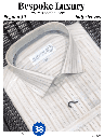 Men ochre yellow striped half sleeves formal shirt
