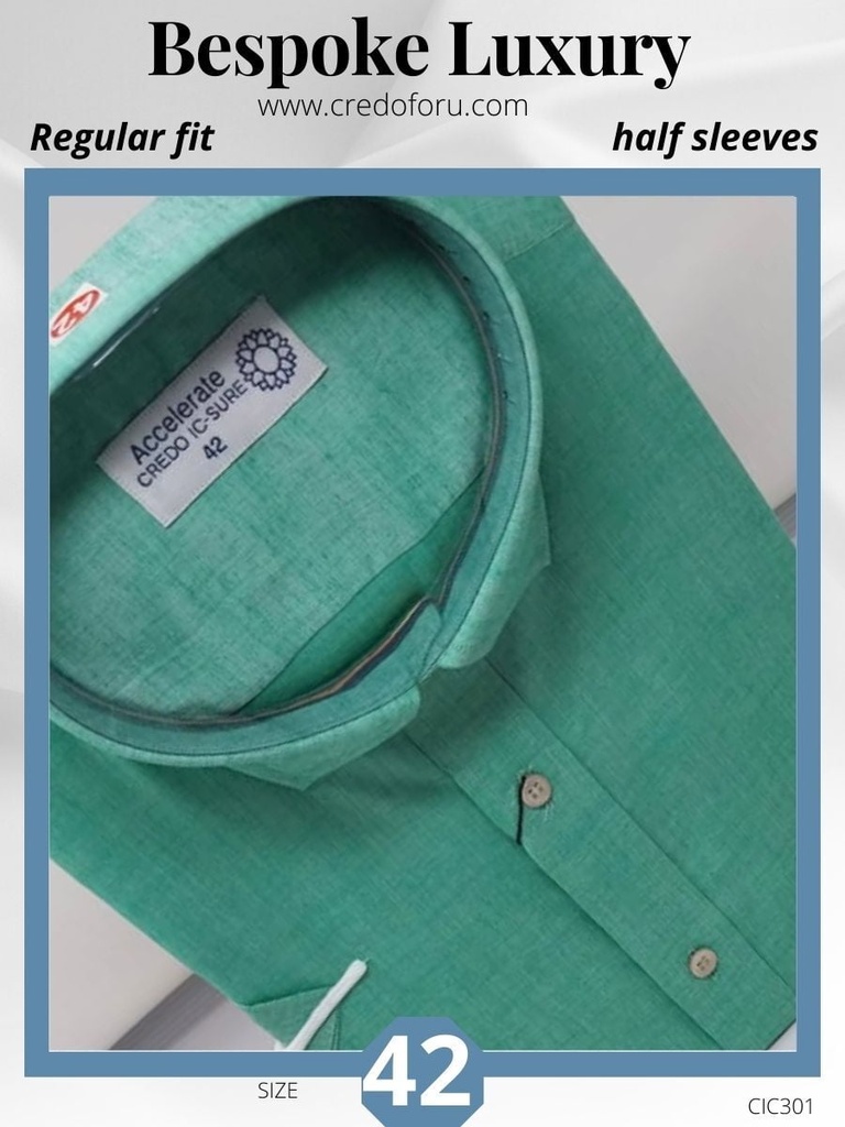men light green half sleeves formal shirt (301)