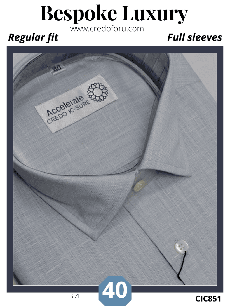 greyish blue full sleeve formal shirt (851)