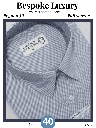 white blue printed full sleeve formal shirt (852)