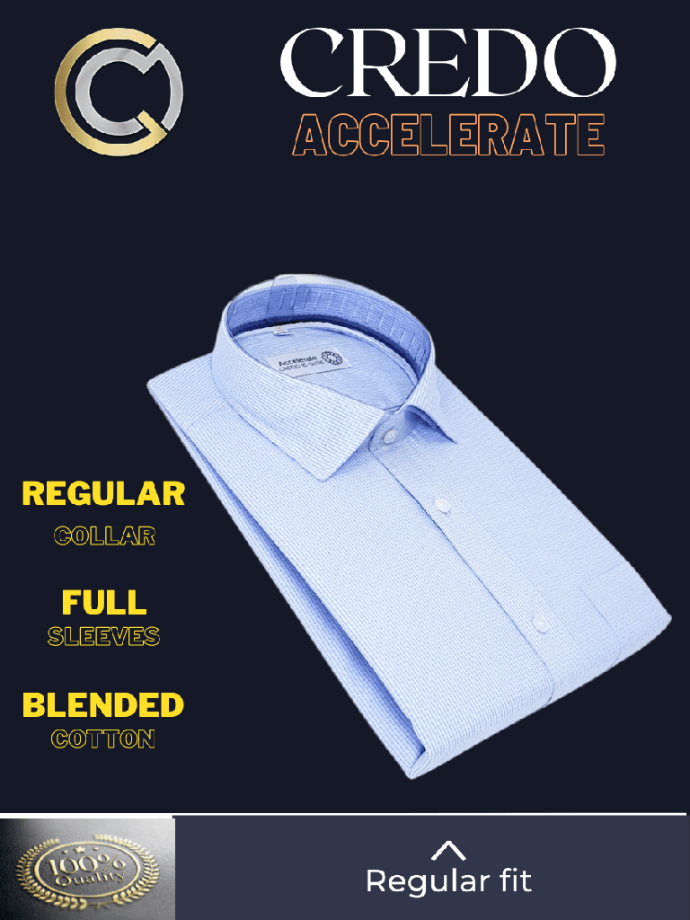 [white-blue-check-formal-shirt-40] White & Blue Check Formal Shirt(36)