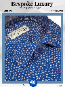 Arvind Fabric Navy Blue Printed Formal Shirt