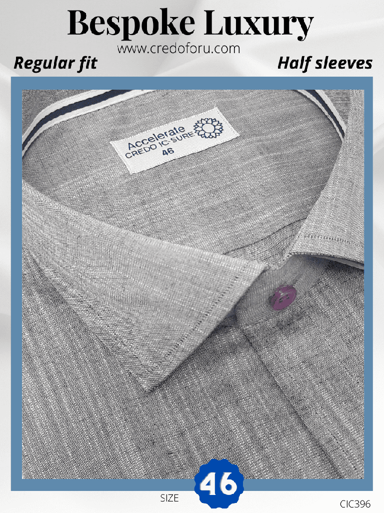 Grey Texture Formal Shirt(396)