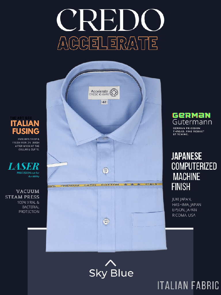 Italian Fabric Teal Blue Formal Shirt