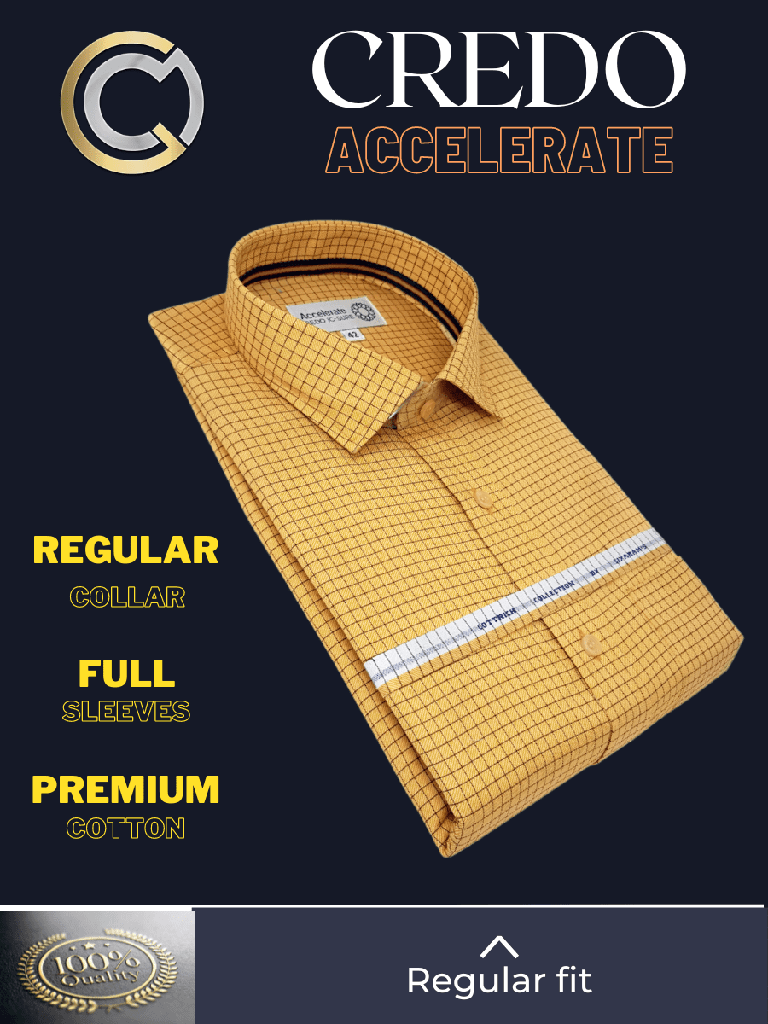Siyaram Fabric Orange Formal Shirt