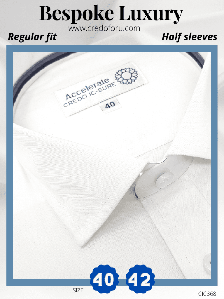 Raymond Fabric White Formal Shirt(368)