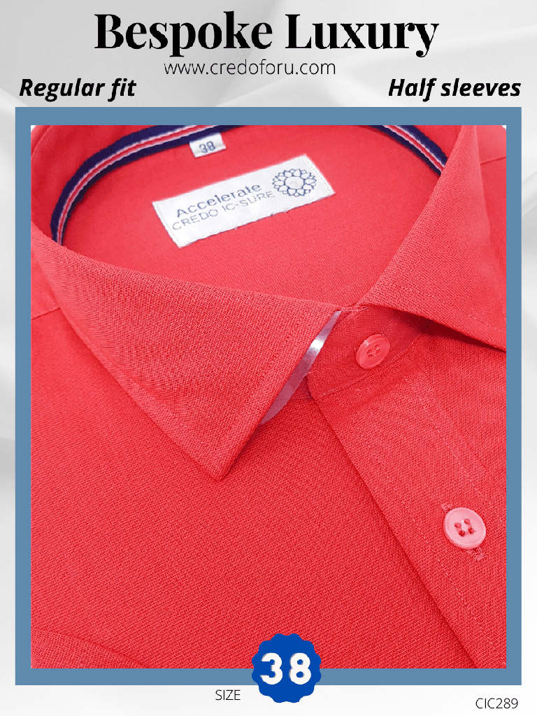 [graviera-fabric-tomato-red-formal-shirt-44] Graviera Fabric Tomato Red Formal Shirt