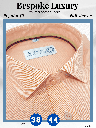 White & Orange Stripe Formal Shirt