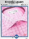 Siyaram Fabric Red Check on Pink Formal Shirt(391)