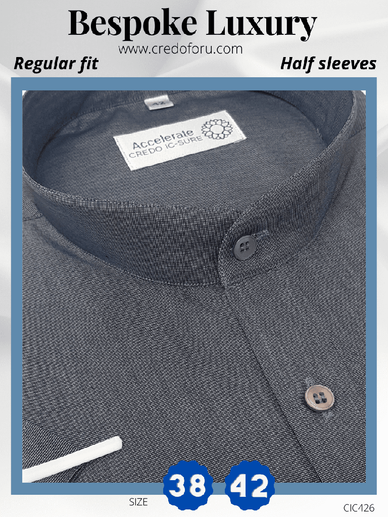 Dark Grey Half Sleeve Kurta