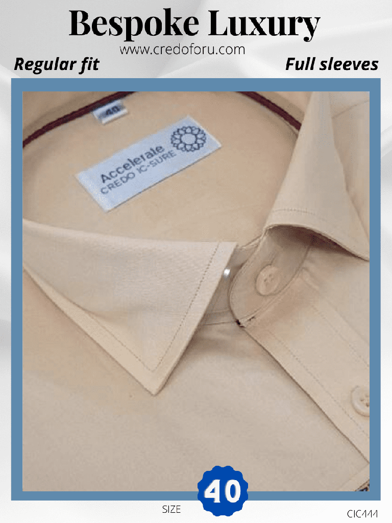 Italian Beige Full Sleeve Formal Shirt