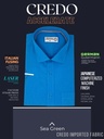 Credo Imported Blue Texture Half Sleeve Shirt(650)