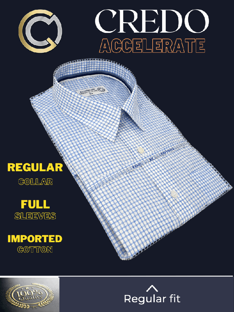 Raymond Orange White Check Full Sleeve(676)